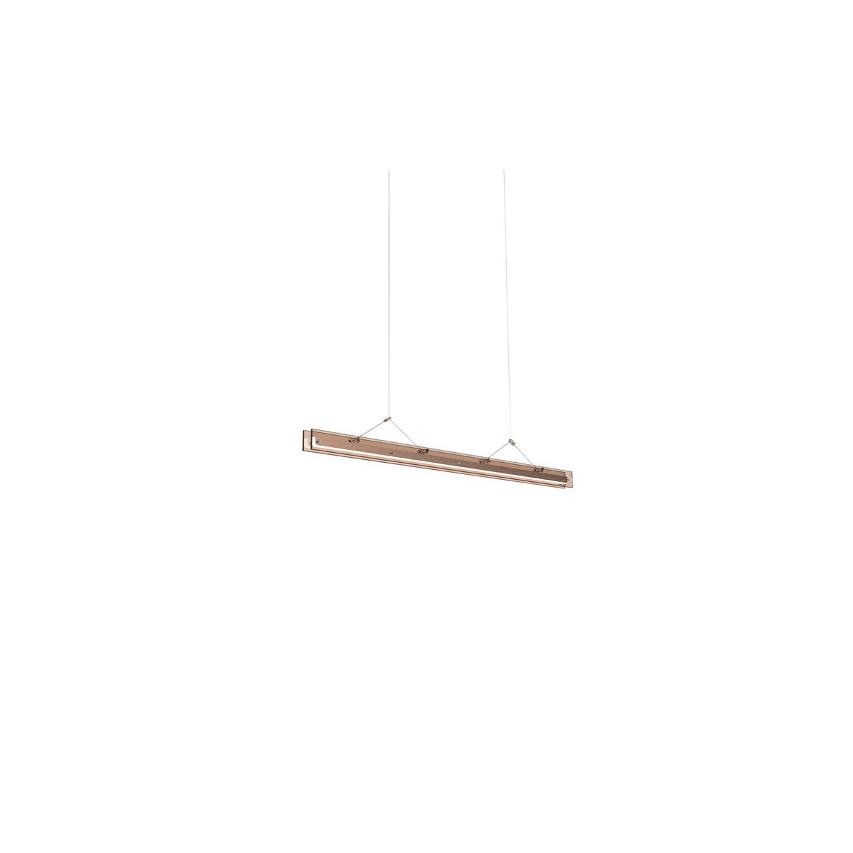 Suspension LED linéaire Bridge Brun cacao 110 cm