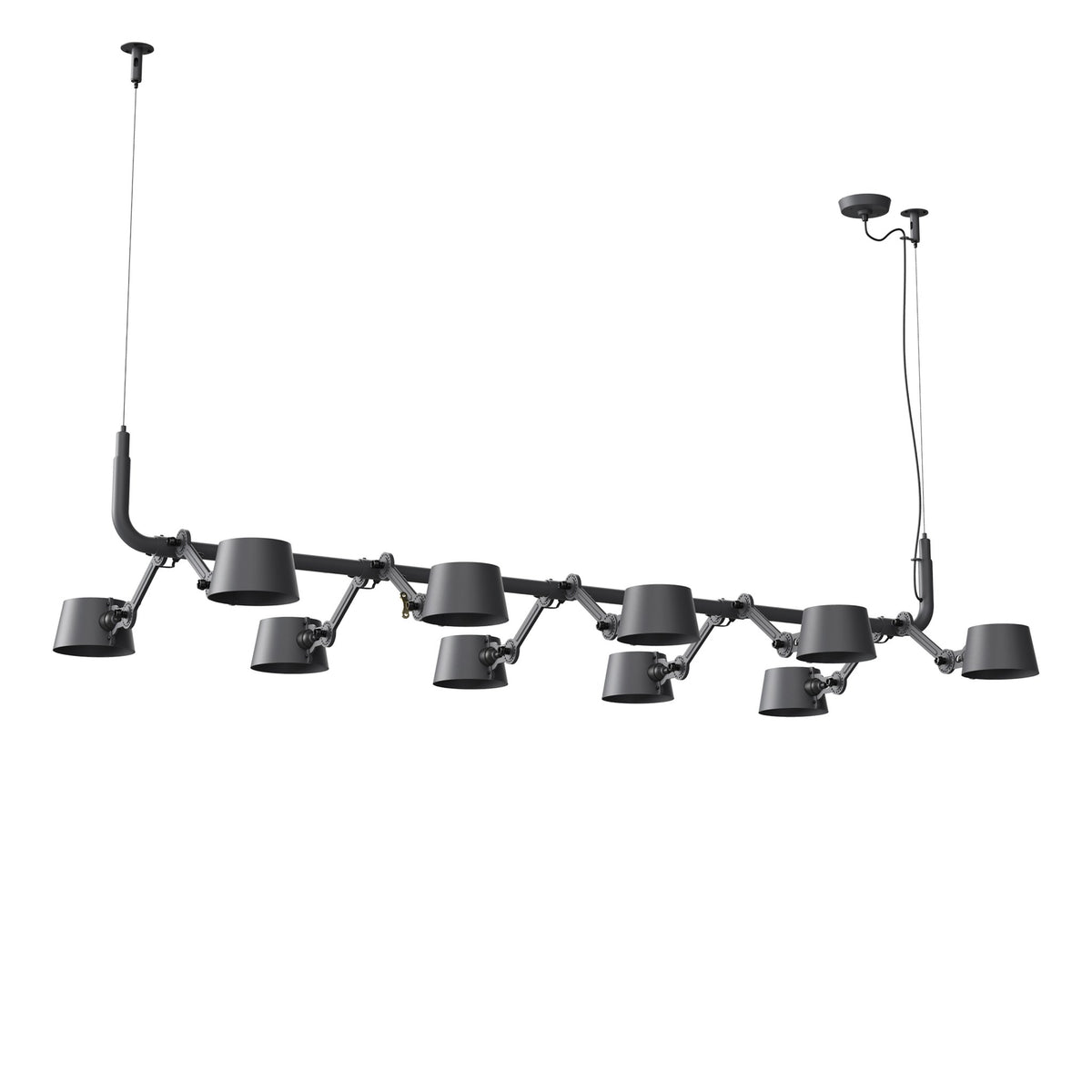 Suspension multiple Bolt 10 lumières Gris nuit