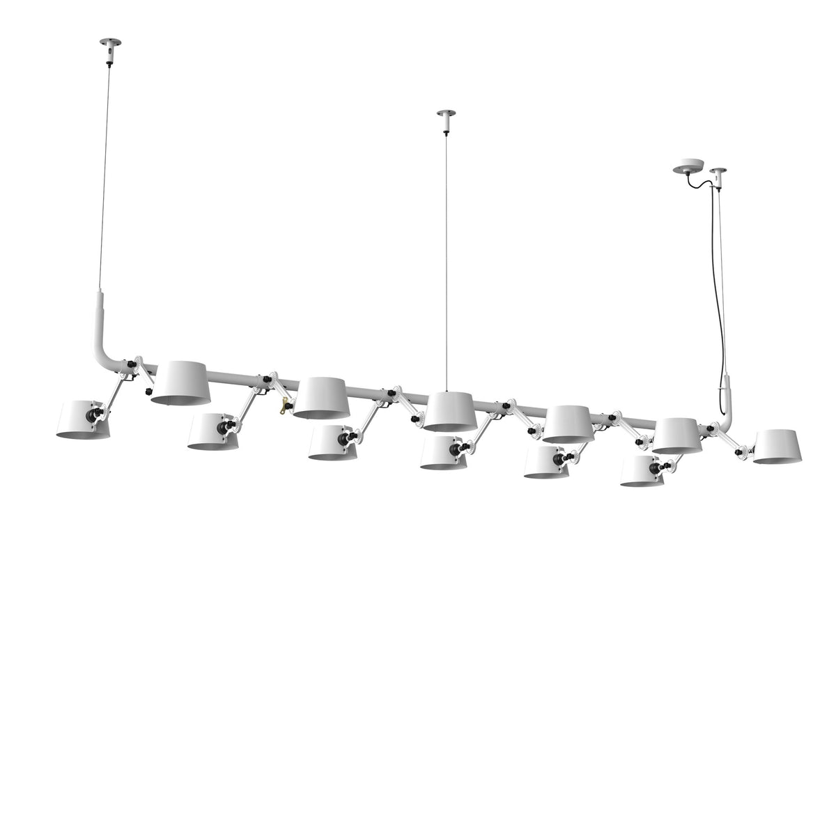Suspension multiple Bolt 12 lumières Blanc pur