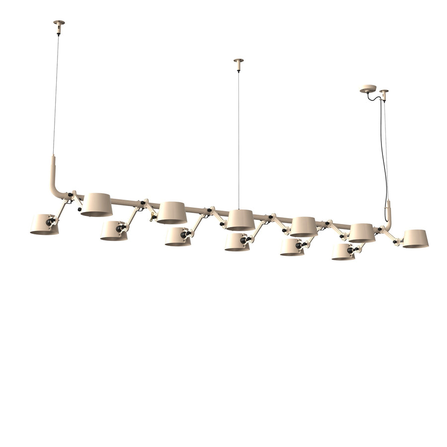 Suspension multiple Bolt 12 lumières Blanc cassé