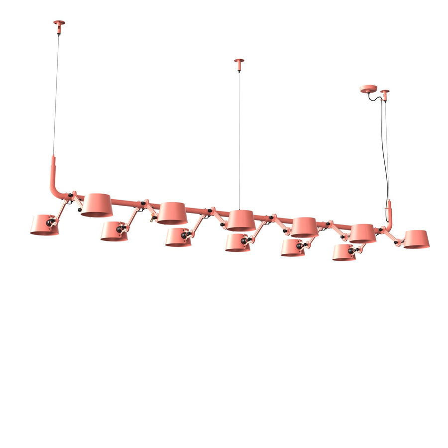 Suspension multiple Bolt 12 lumières Rose aurore