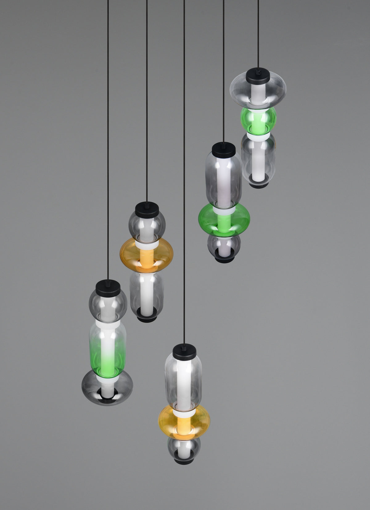 Suspension Minerva multicolore, verre, H 58 cm (334330517)