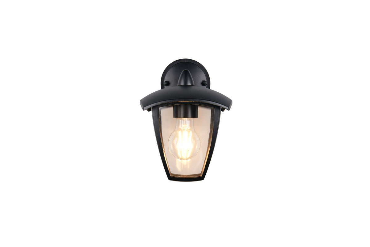 Applique extérieure Venta noire mat, H 24 cm (263260132)
