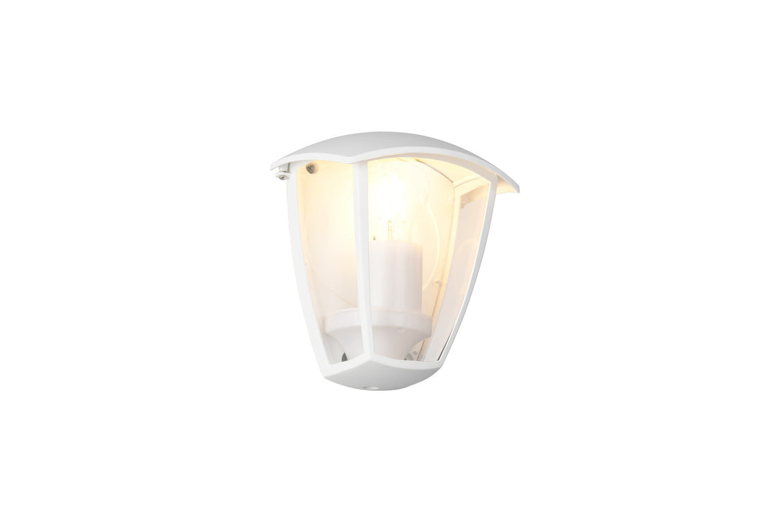 Applique extérieure Venta blanche mat, H 20 cm