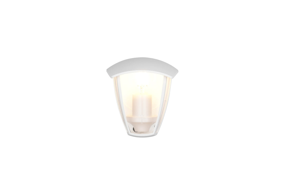 Applique extérieure Venta blanche mat, H 20 cm
