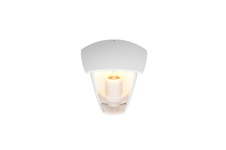 Applique extérieure Venta blanche mat, H 20 cm