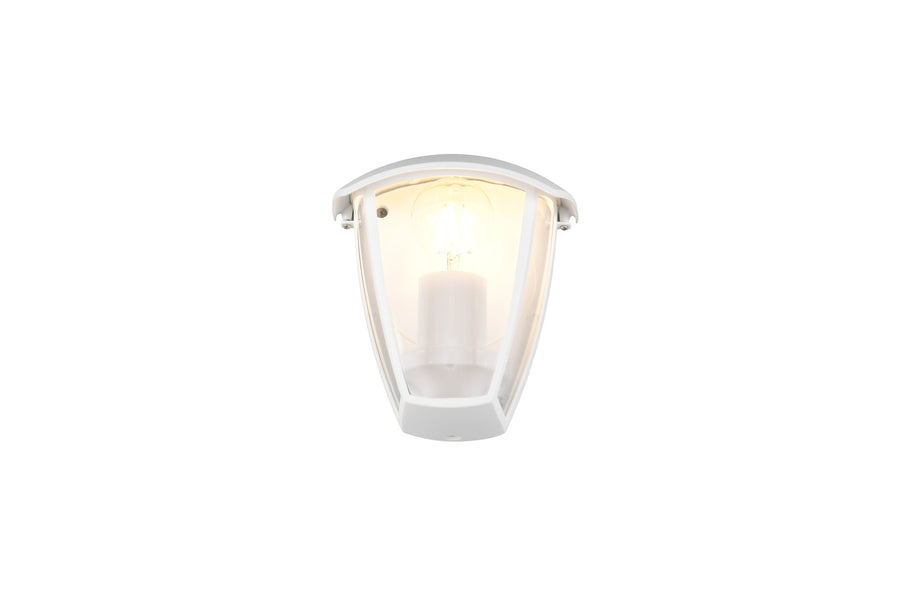 Applique extérieure Venta blanche mat, H 20 cm