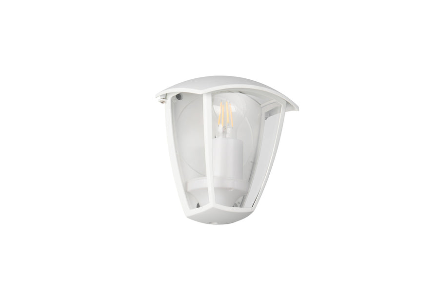Applique extérieure Venta blanche mat, H 20 cm