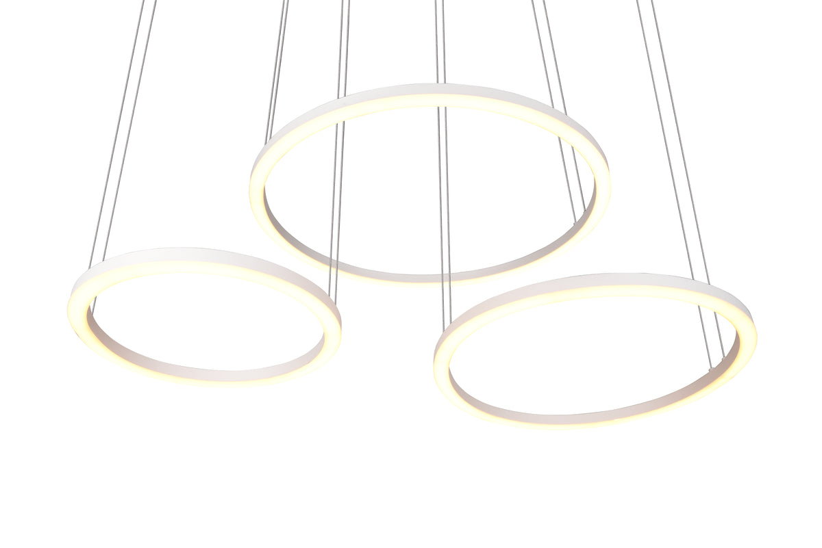 Suspension Morrison blanche mat