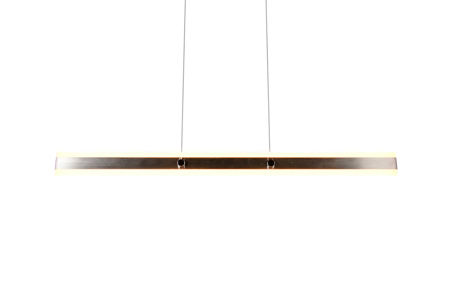 Suspension Arcola nickel satiné, L 115 cm