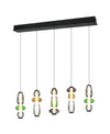 Suspension Minerva multicolore, verre, L 92 cm
