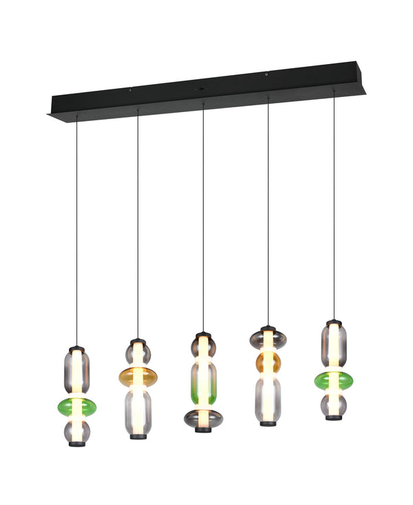 Suspension Minerva multicolore, verre, L 92 cm
