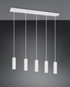Suspension Soka 5 lumières blanche mat