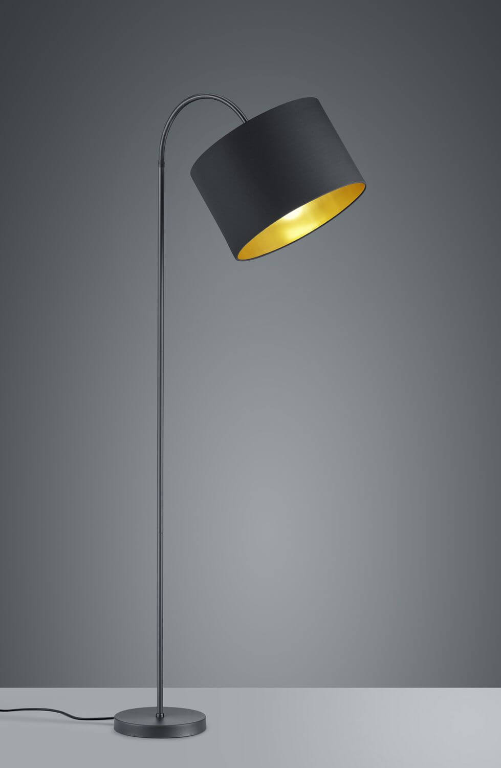 Lampadaire Hostel noir mat, L 156 cm