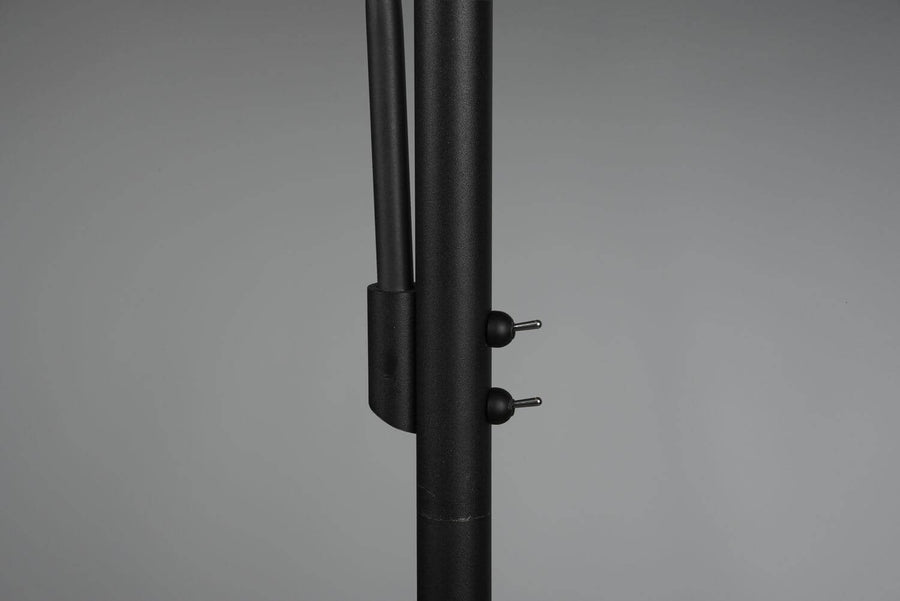 Lampadaire Burton 2 lumières noir mat