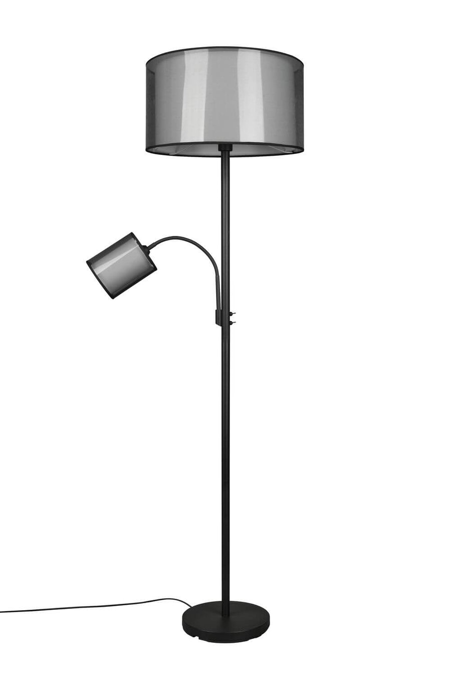 Lampadaire Burton 2 lumières noir mat