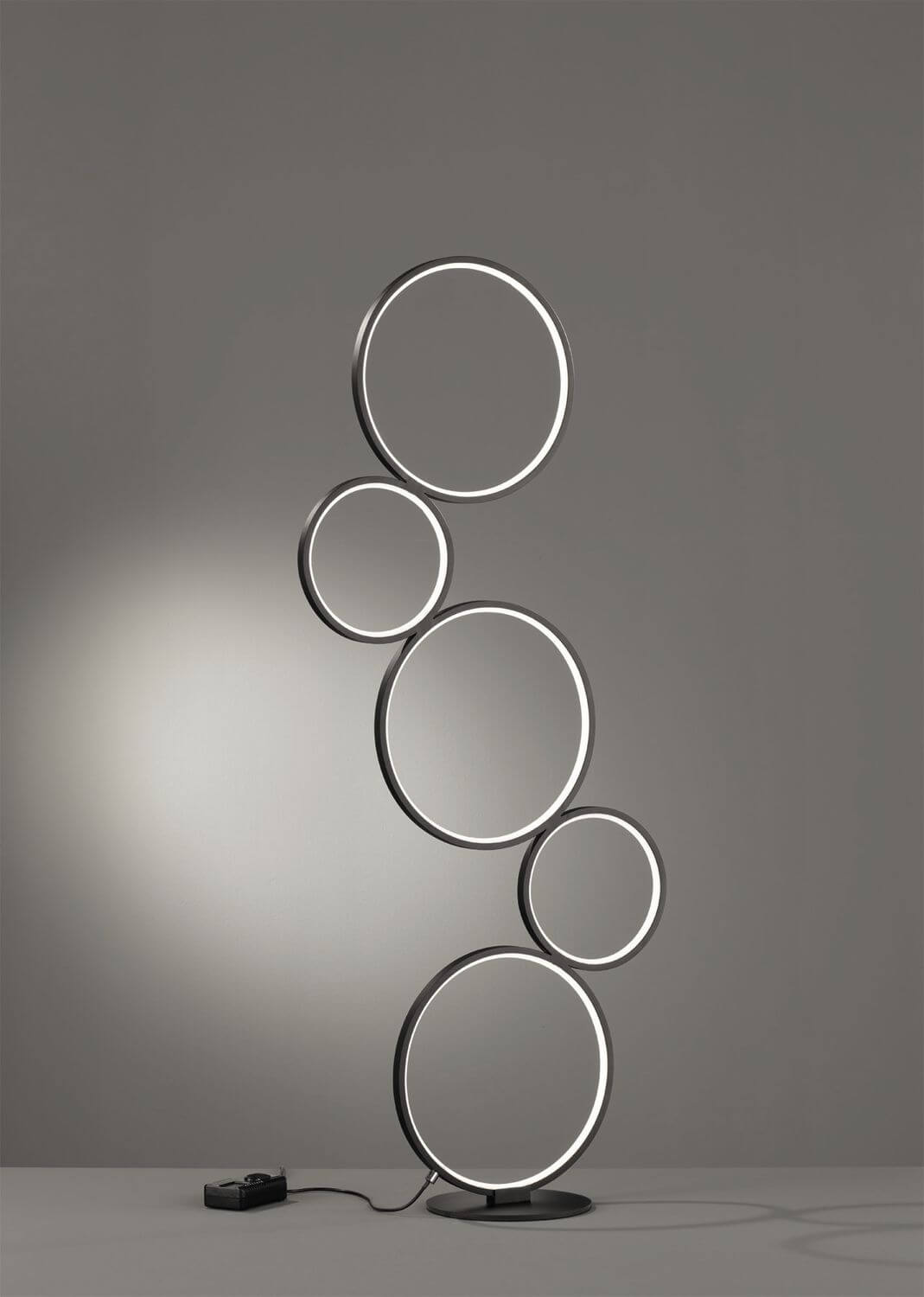 Lampadaire Rondo noir mat