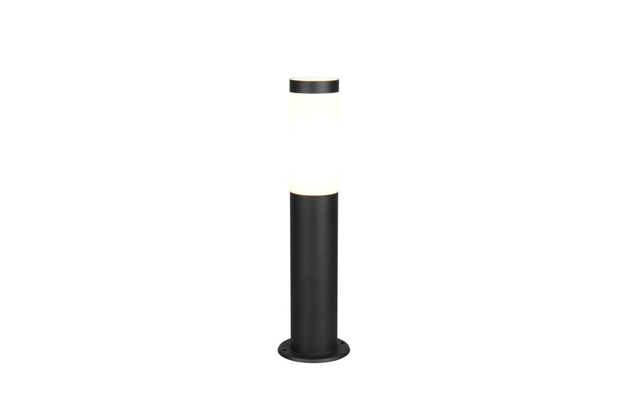 Luminaire extérieur présenté seul sur fond blanc, vue rapprochée