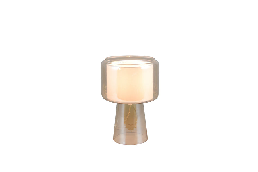 Lampe à poser Rocka ambrée, verre