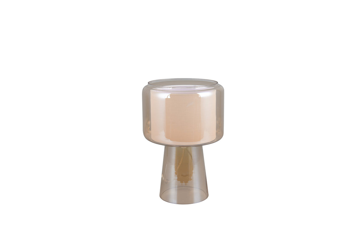 Lampe à poser Rocka ambrée, verre