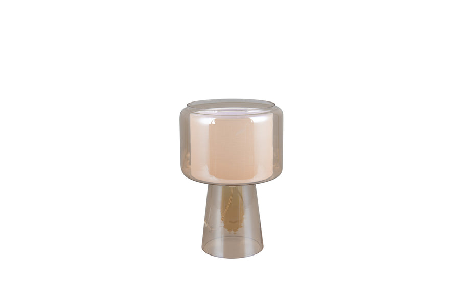 Lampe à poser Rocka ambrée, verre