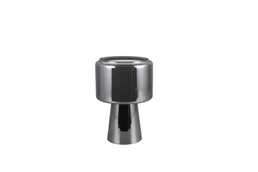 Lampe à poser Rocka chromée, verre