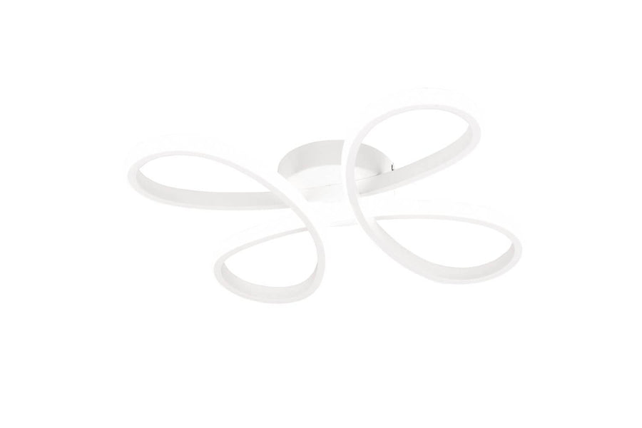 Plafonnier Fly blanc mat, L 40 cm
