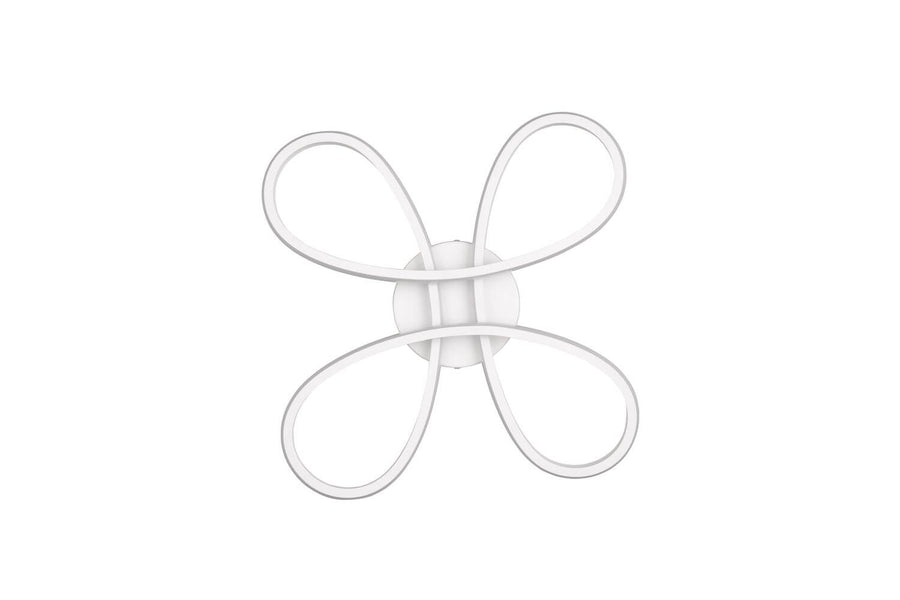 Plafonnier Fly blanc mat, L 40 cm