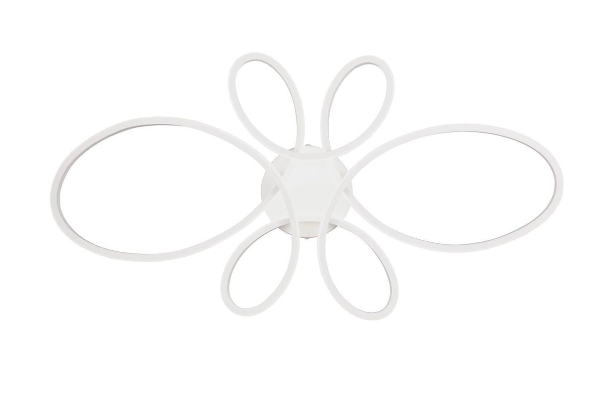 Plafonnier Fly blanc mat, L 83 cm