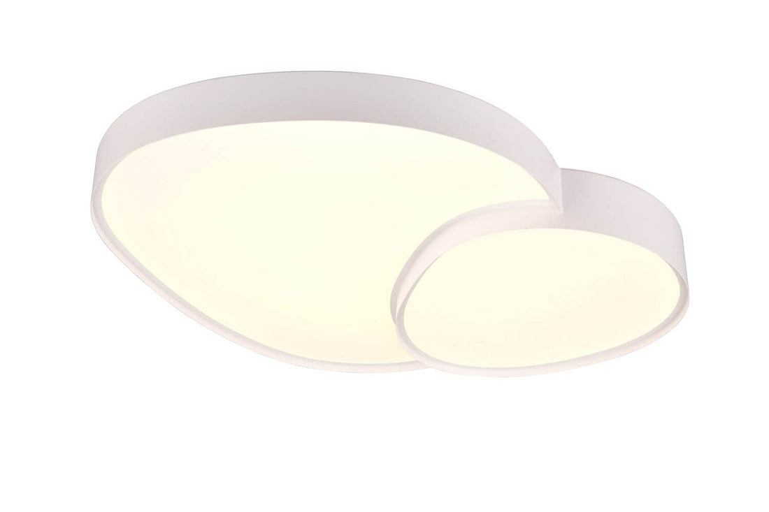 Plafonnier Rise blanc mat, L 77 cm