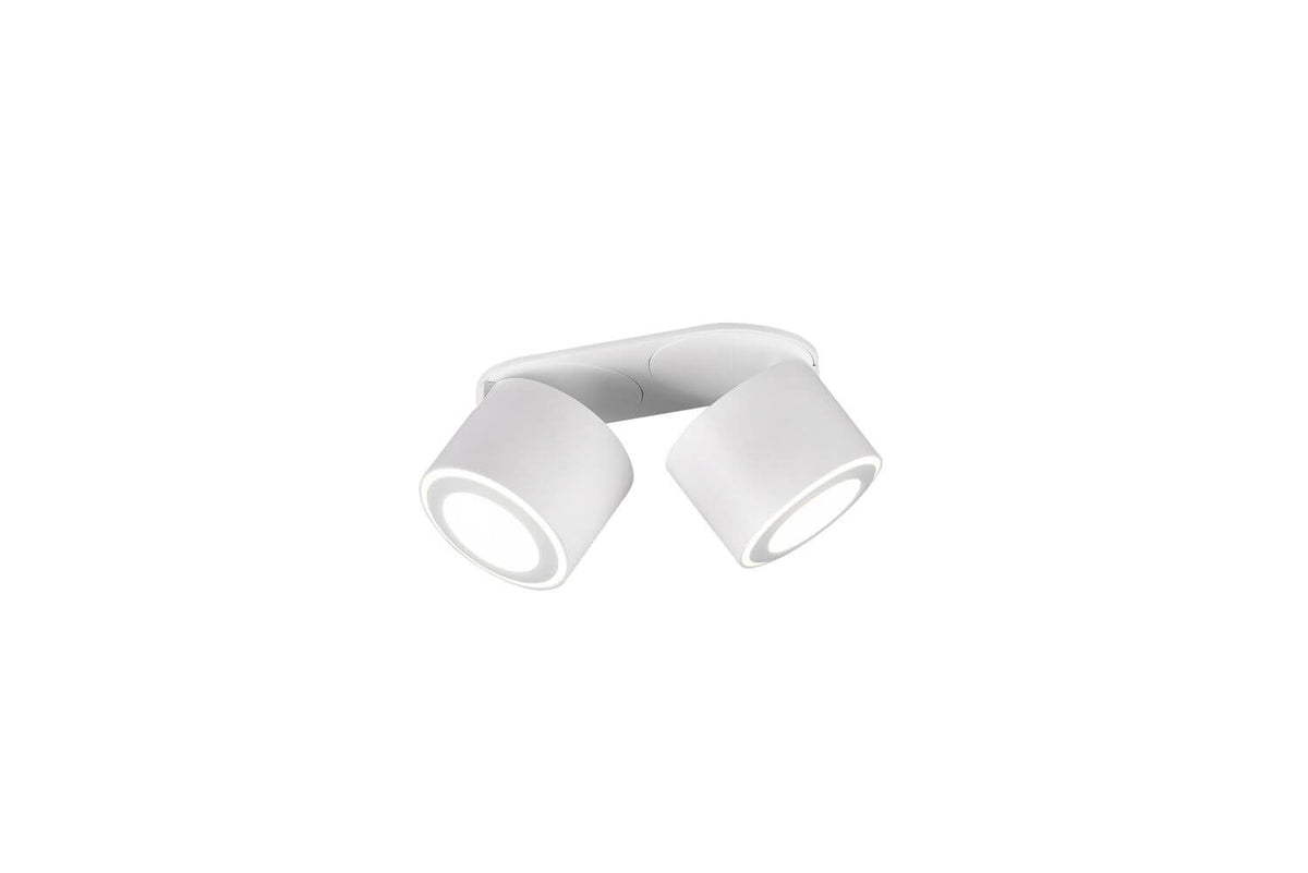 Plafonnier Taurus blanc mat, L 18 cm