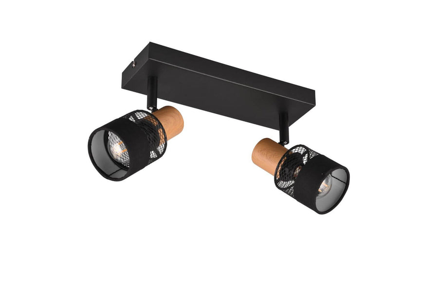 Spot Nandini 2 lumières noir mat