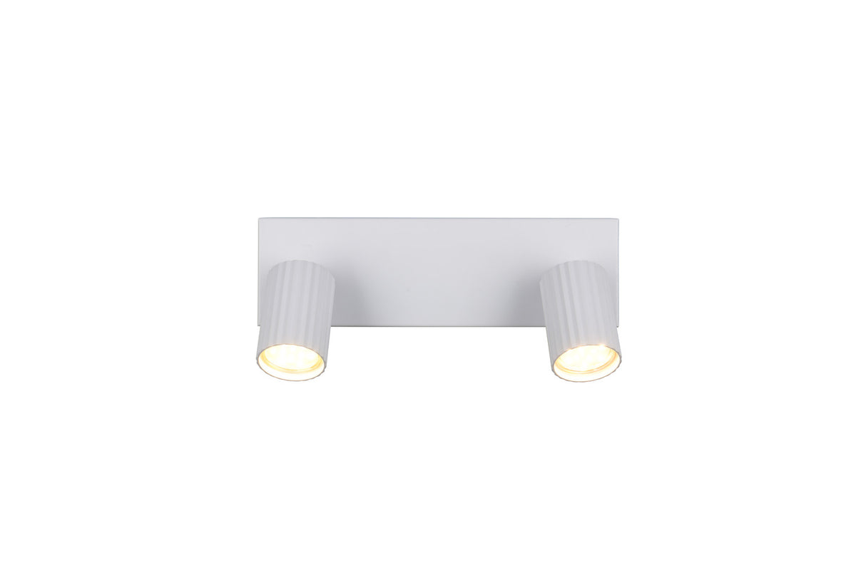 Spot Soka 2 lumières blanc mat