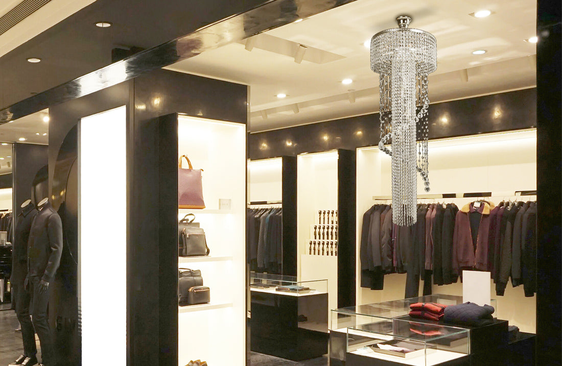 TX505000010 Spiral crystal pendant light