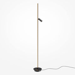 Thin black floor lamp