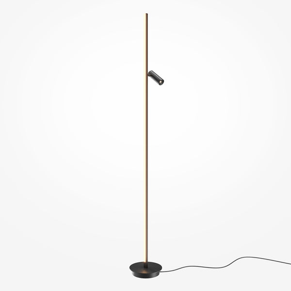 Thin black floor lamp