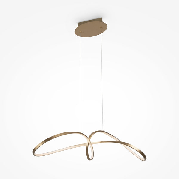 Curve gold pendant light