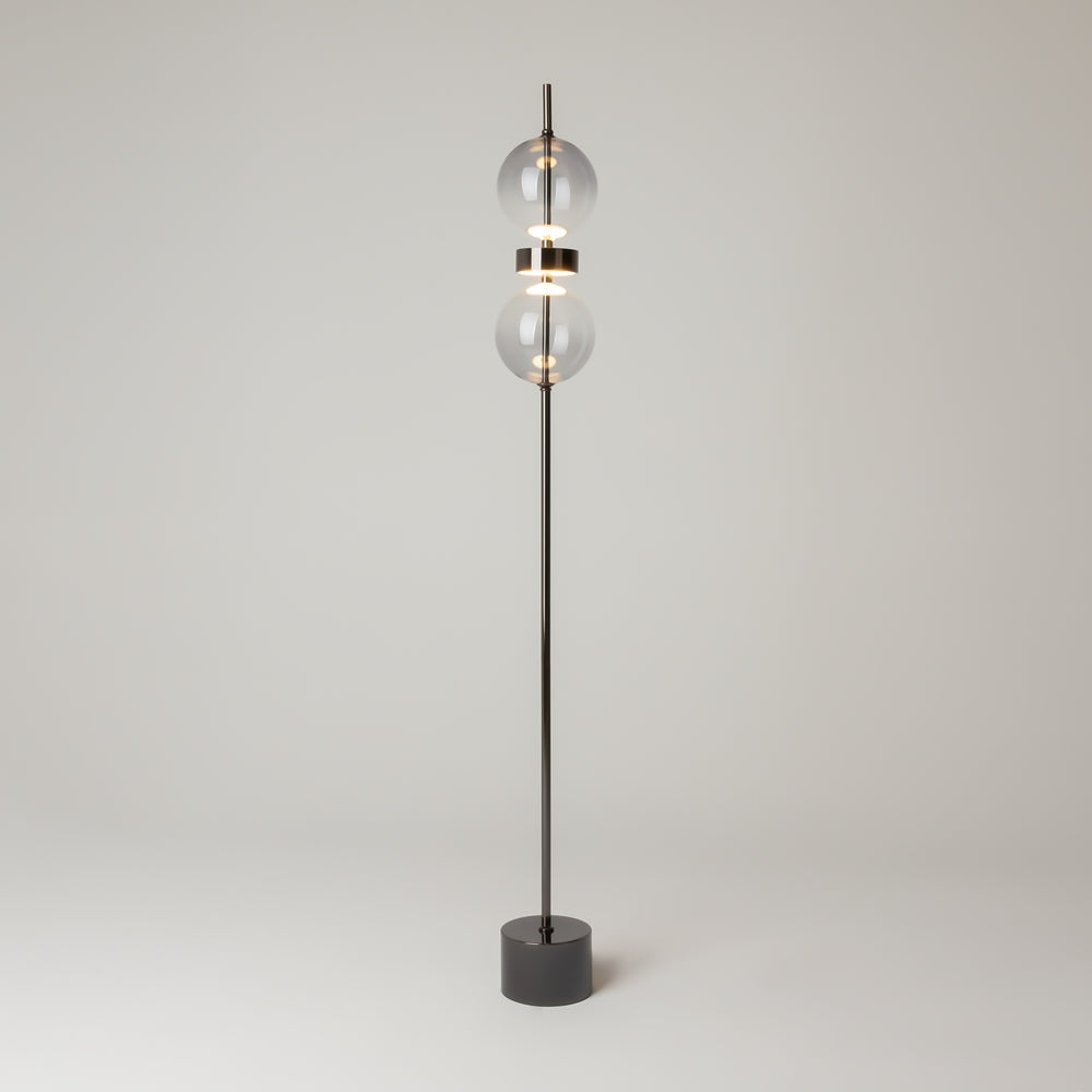 Double Moon black floor lamp