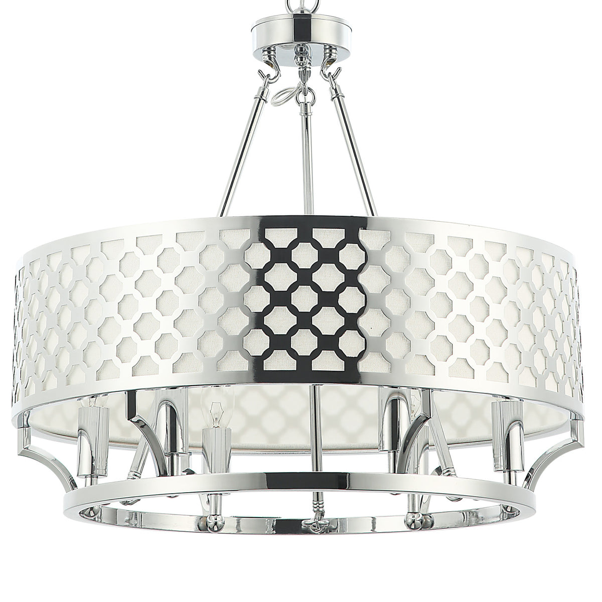 Suspension Verno, abat-jour tissu