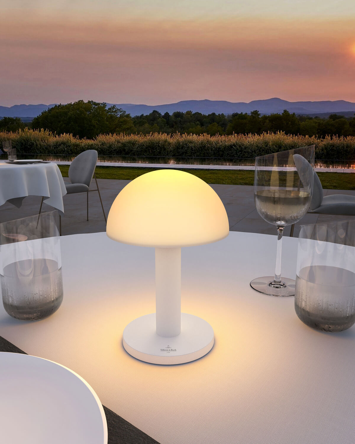Lampe extérieure Bergamo blanche
