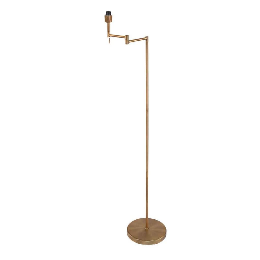 Adjustable bronze floor lamp, reading lamp with swing arm, shade-less | Bella