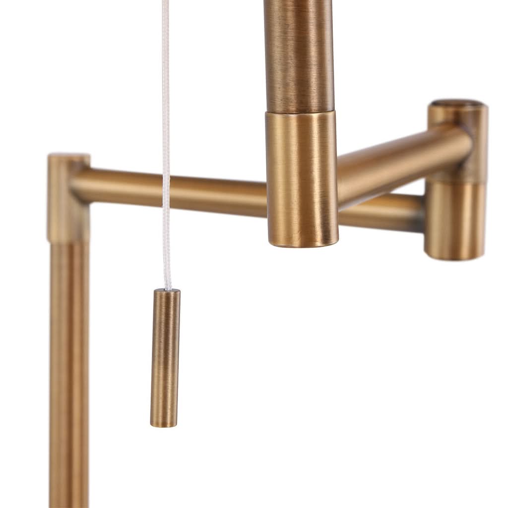 Détail de l'articulation du bras orientable et de la douille E27 en bronze