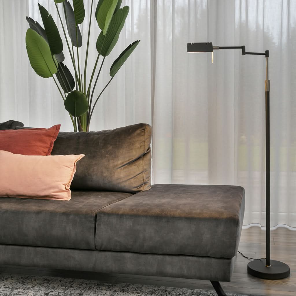 Lampe de sol Karl 5895ZW Noir | Designix - - https://designix.fr