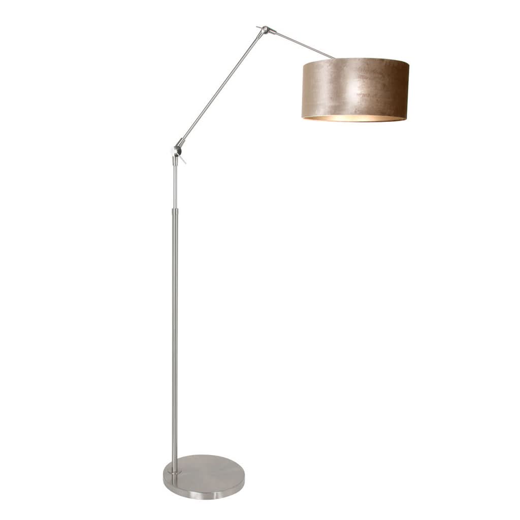 Lampe sur pied Prestige Chic 7395ST+K1068GS en acier velours argent. | Designix - - https://designix.fr