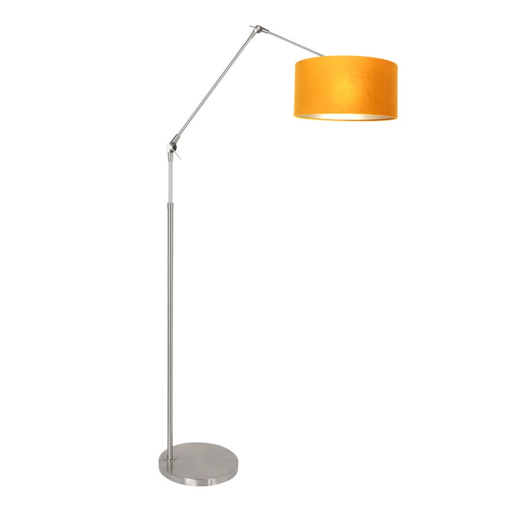 Lampe sur pied Prestige Chic 7395ST+K1068KS en acier velours doré | Designix - - https://designix.fr