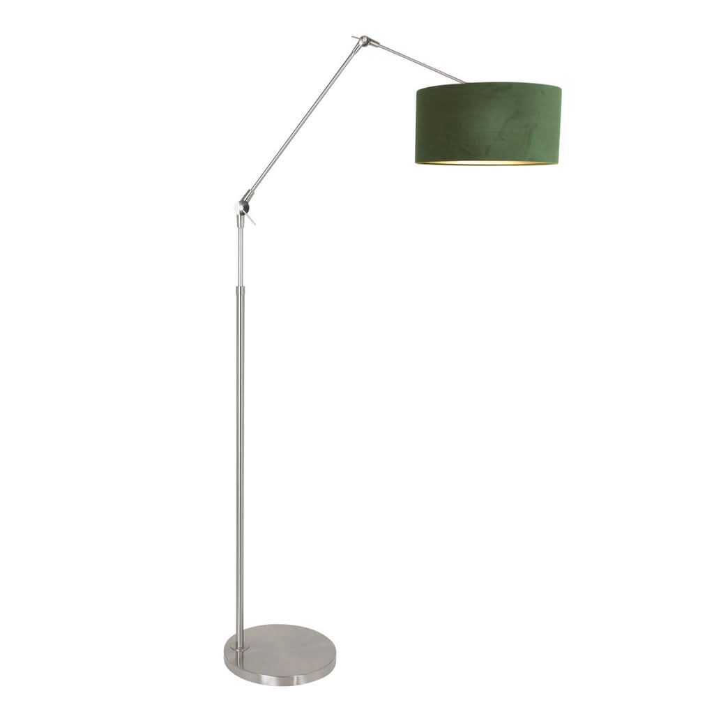 Chic Prestige Green Velvet Floor Lamp
