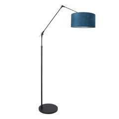 Chic Blue Velvet Floor Lamp
