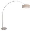 Gray Linen Steel Floor Lamp