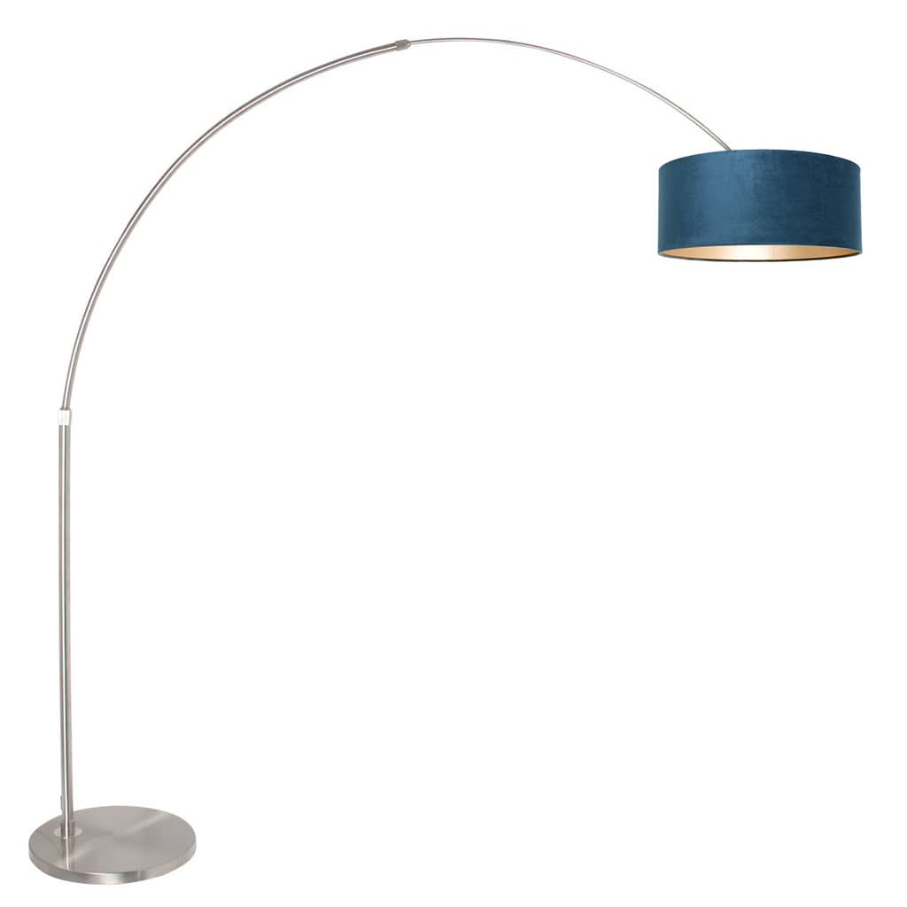 Blue Velvet Arched Lamp