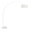 White Linen Arched Lamp 50cm